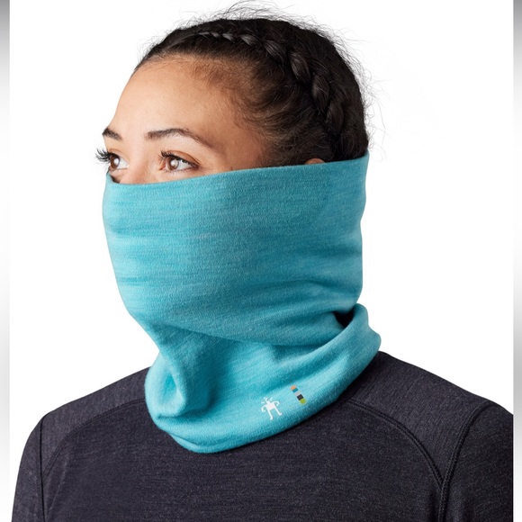 Smartwool Accessories - Smartwool Neck Gaiter Wool Sport Scarf Light Blue EUC Women’s Men Winter Merino